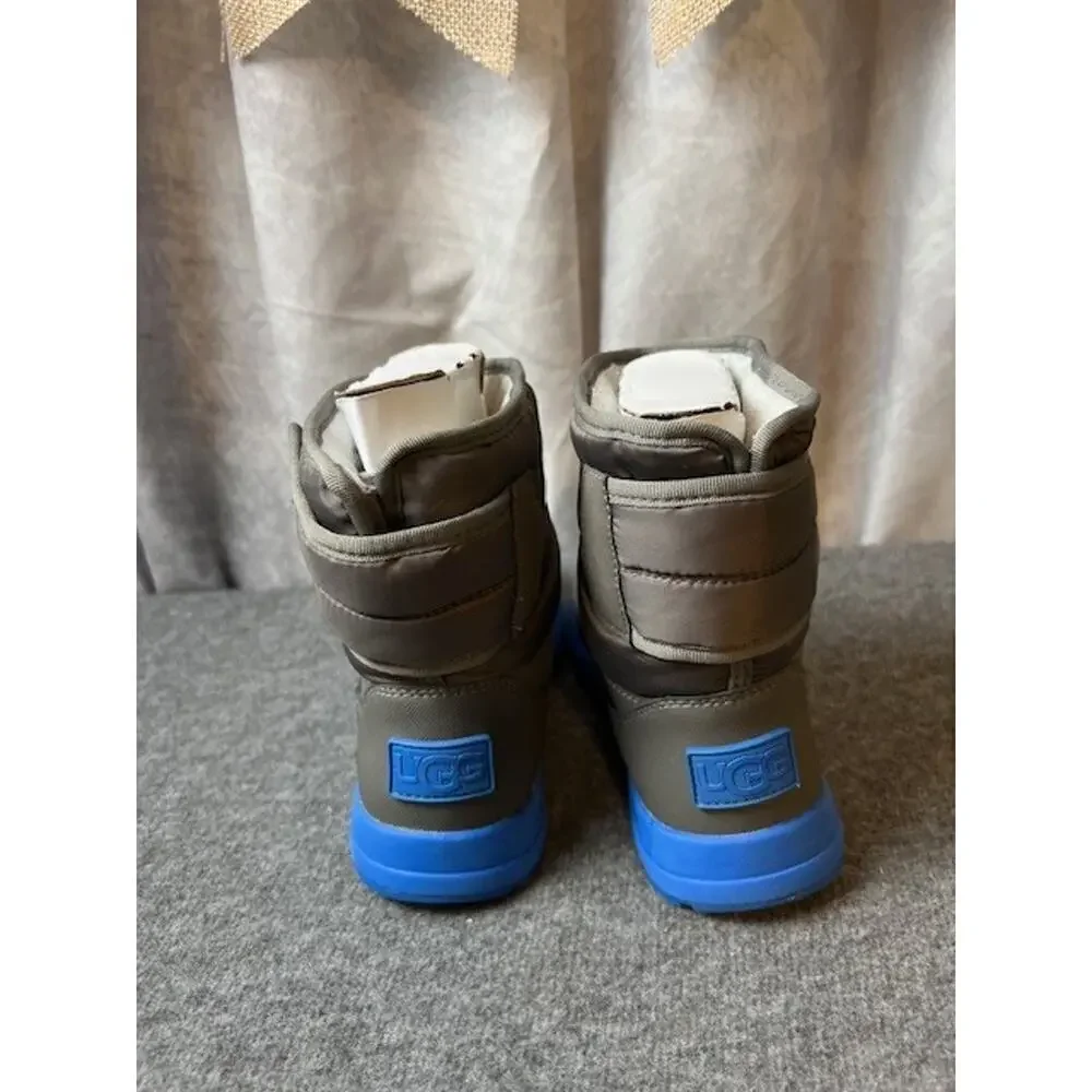 UGG Toty Snow Weather Boots Charcoal / Dive Blue Color Kids Size US 2